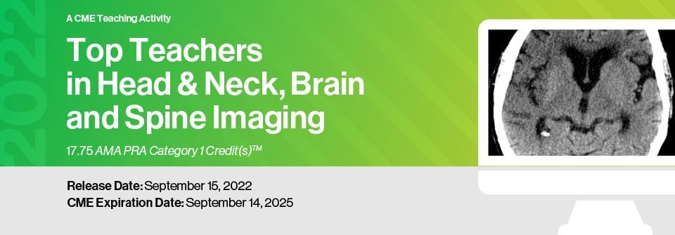 2022 Top Teachers in Head & Neck, Brain and Spine Imaging