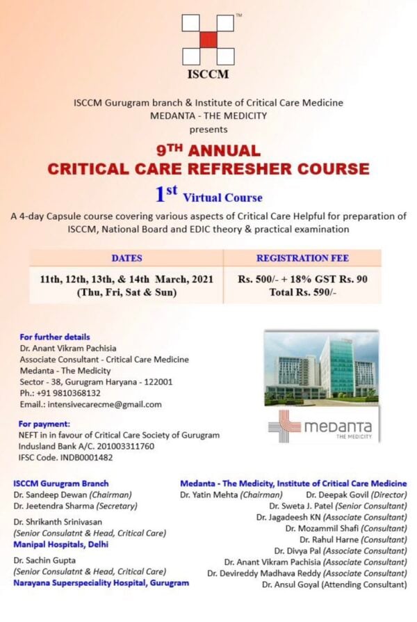 9th Annual Critical Care Refresher Course 2021