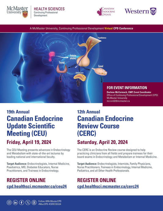 McMaster University 19th Annual Canadian Endocrine Update Scientific Meeting & 12th Annual Canadian Endocrine Review Course 2024