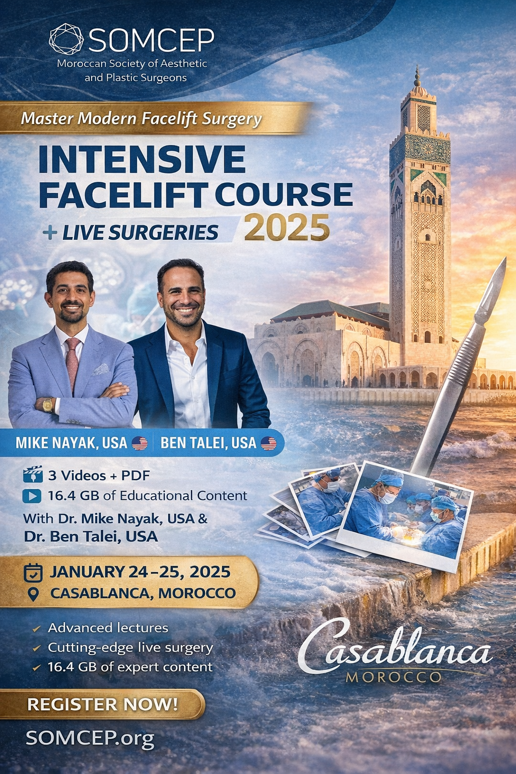 Moroccan Society of Aesthetic and Plastic Surgeons Intensive Facelift Course 2025